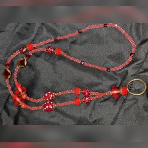Handmade Beaded Lanyard Artisan Glass beads